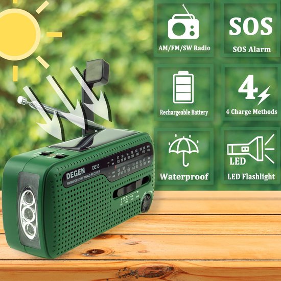 Radio d'urgence - Radio d'urgence Solar - Radio de Survie en Plein air pour  Camping 