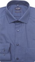 OLYMP - Luxor Overhemd Pied De Poule Donkerblauw - Heren - Maat 42 - Modern-fit