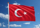 Turkse vlag - vlaggen - Turkije - 90/150cm - Met poolgeleider