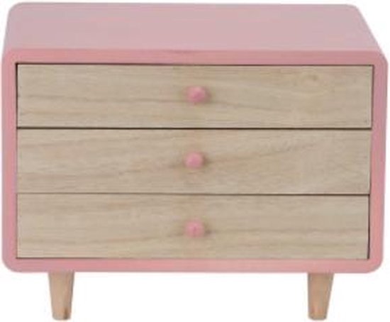 Ladenkast retro roze - 25 x 17 x H18.5 cm - Rechthoek - Kinderkamer -  Decoratie -... | bol.com