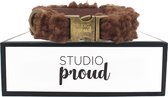 Studio Proud- Halsband - Halsband hond – Halsband voor honden – Maat S – 20-30cm - Teddy Dark Brown