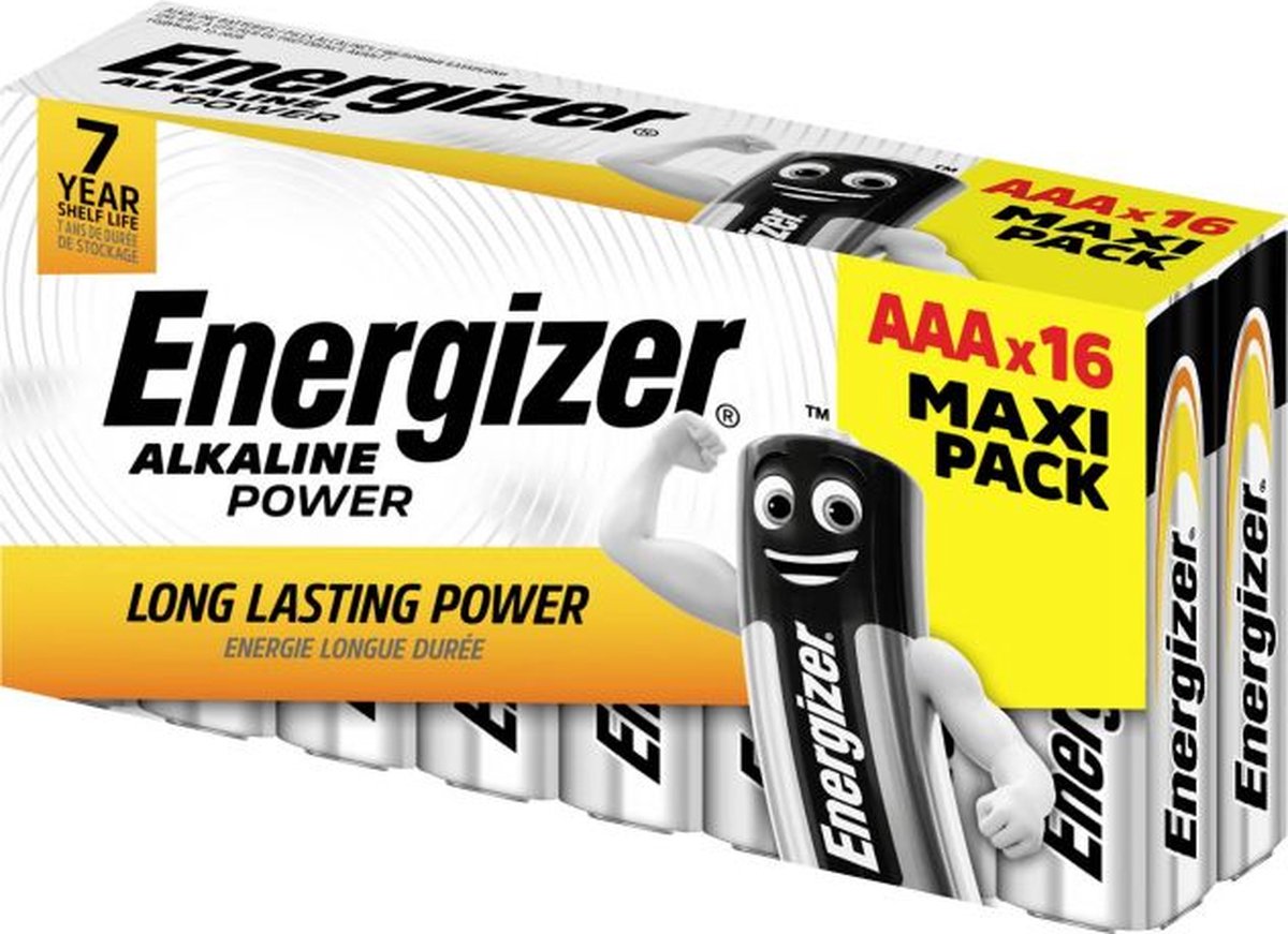 Energizer Power - AAA batterij (potlood) - Alkaline 1.5 V - 16 stuk(s)