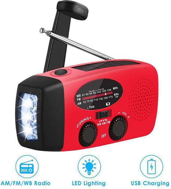 Zonne-energie Crank Radio voor Avonturen in de Natuur