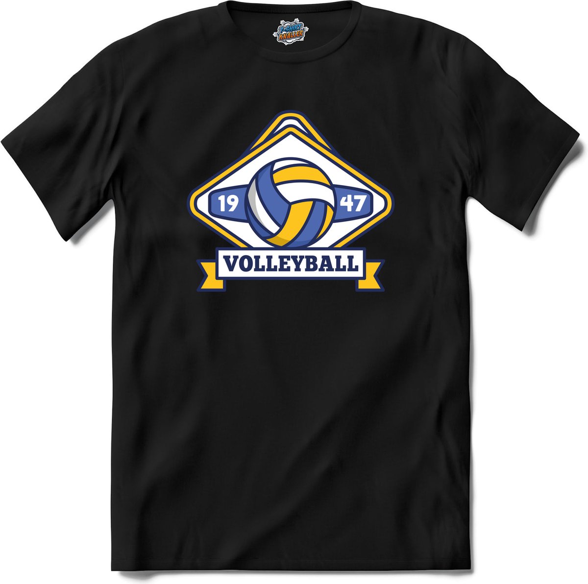 Volleybal sport - T-Shirt - Heren - Zwart - Maat S