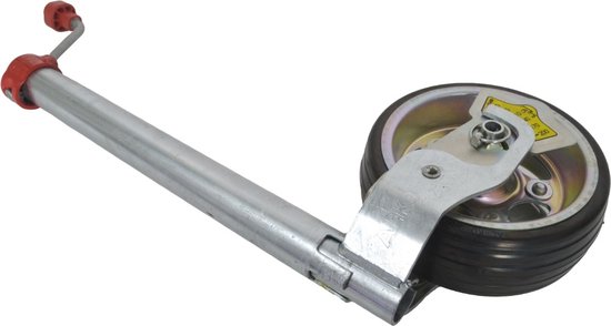 Neuswiel AL-KO - 48 mm - draagvermogen: 300 kg - stalen velg en massief rubber wiel - inclusief slinger met druklager en kogeldrukmeter van Merkloos — afbeelding 2