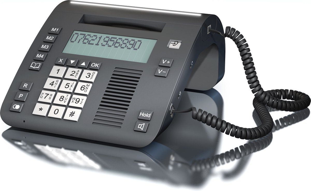 PhonicEar Relation2 - ZEER FRAAIE vaste telefoon - nummerweergave - handen-vrij spreken - grote geluidsversterking - antraciet