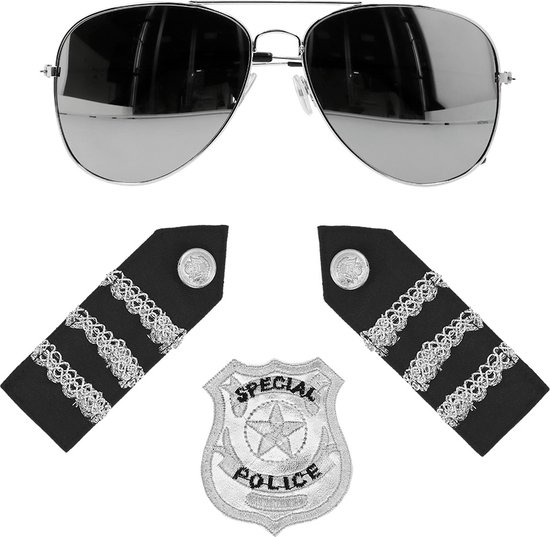 Boland Set Soldat - Déguisement Carnaval Avec Casquette, Chaîne, Ceinture Porte-Cartouches Et Lunettes - Multi-possibilités