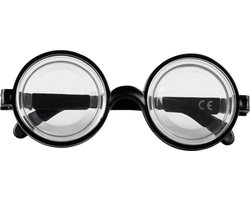 Boland - Partybril Nerd Zwart - Volwassenen - Grappig en Fout - Grappig - Fout