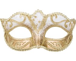 Boland - Oogmasker Venice felina goud Goud - Volwassenen - Showgirl - Glamour - Carnaval accessoire - Venetiaans masker