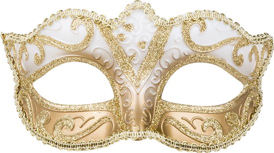 Boland - Masker Venice felina goud Goud - Volwassenen - Showgirl - Glamour - Carnaval accessoire - Venetiaans masker