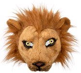 Boland - Pluchen halfmasker Leeuw - Volwassenen - Leeuw - Dieren - Safari