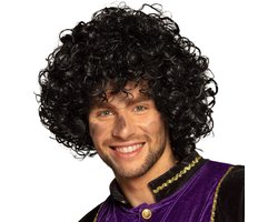 Boland - Pruik Piet Zwart - Krullen - Halflang - Unisex - Piet - Sinterklaas - Pakjesavond - Intocht