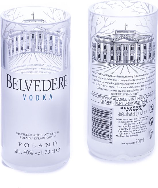 PREMIUM Belvedere Drinkglas – Medium – Luxe Drinkglas – Duurzaam – upcylced  –... | bol.com