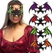 Boland - Vilten oogmasker Vleermuis assorti - Volwassenen - Vleermuis - Halloween en Horror