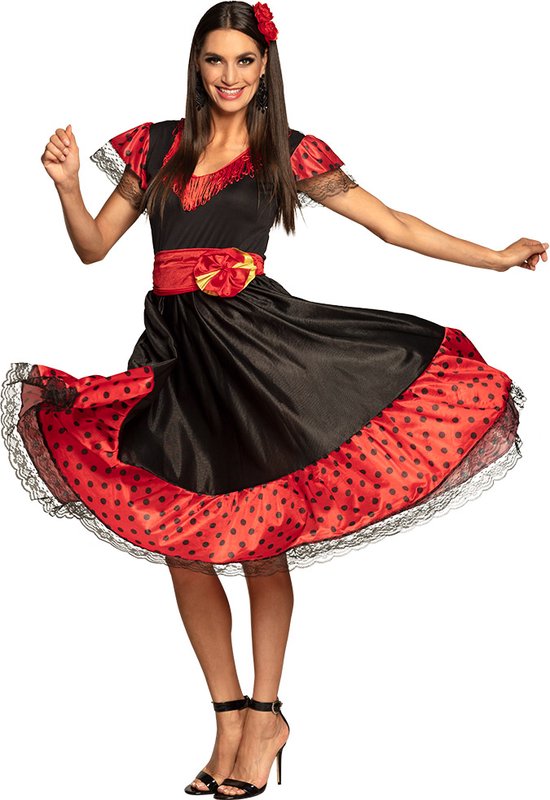 Boland - Volwassenenkostuum Flamenco vrouw - Multi - Volwassenen - Flamenco danseres