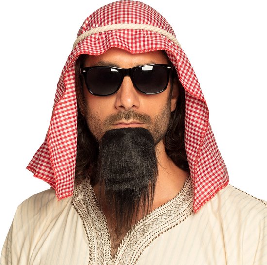 Ensemble d'habillage type Sheikh (foulard, cordon, lunettes de fête et  barbiche) | bol.com