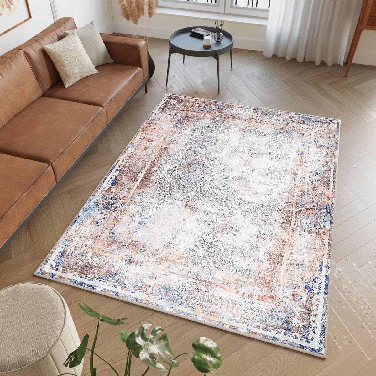 Tapiso Victoria Vloerkleed Laagpolig Antislip Kleurrijk Tapijt Maat- 160x230