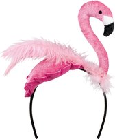 Boland - Diadeem Flamingo - Één maat - Volwassenen - Unisex - Dieren - Hawaii - Tropisch - Zomer