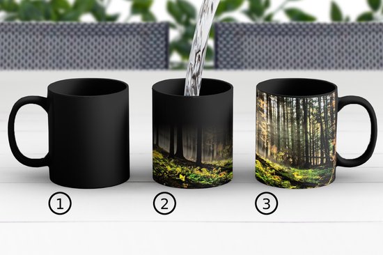 Mug Magique - Photo sur Mugs Chauffants - Tasse à Café - Soleil - Branches - Arbres - Forêt - Nature - Mug Magic - Tasse - 350 ML - Tasse à Thé
