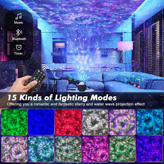 Pococo Galaxy Lite Star-projector, echte sterrenhemel, thuisplanetarium, kamerdecoratie