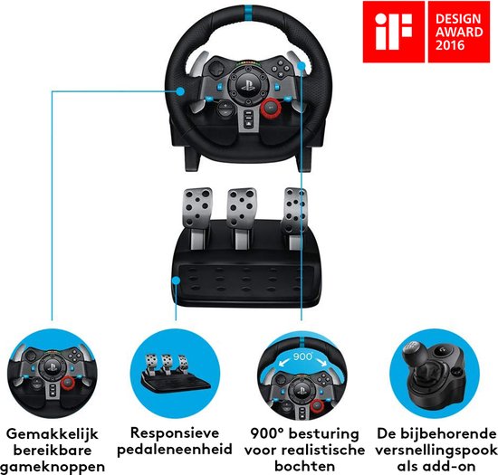 Logitech G29 - Driving Force Racestuur - PS4 + PS5 + PC | bol.com