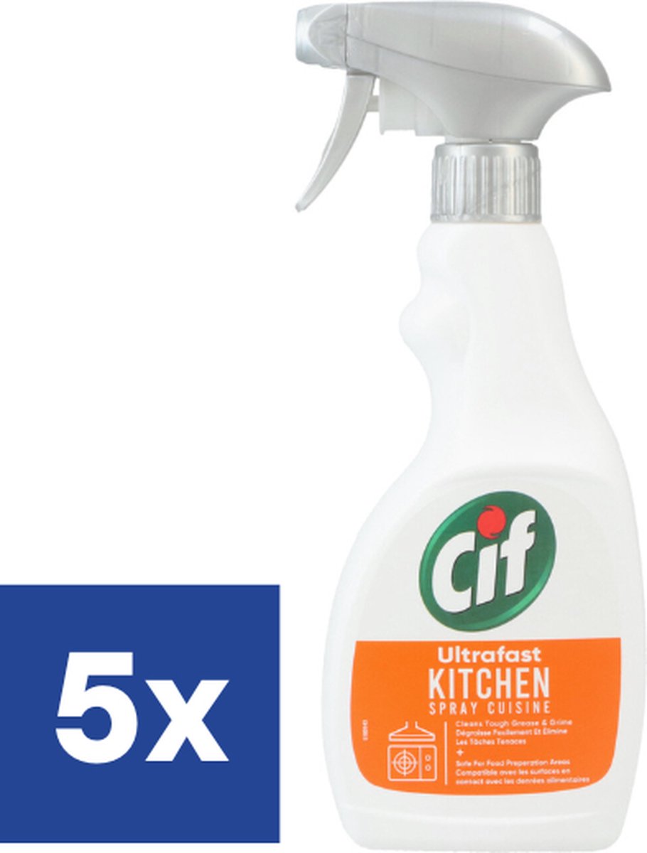 Cif Cuisine Spray Ultrarapide - 5 x 500 ml