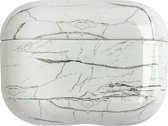 Mobigear Hoesje geschikt voor Apple AirPods Pro 2 Hardcase Hoesje | Mobigear Marble - Wit