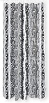 Spesely Douchegordijn 180x200cm - Polyester - Inclusief 12 ringen - Wit met verticale zwarte stippen