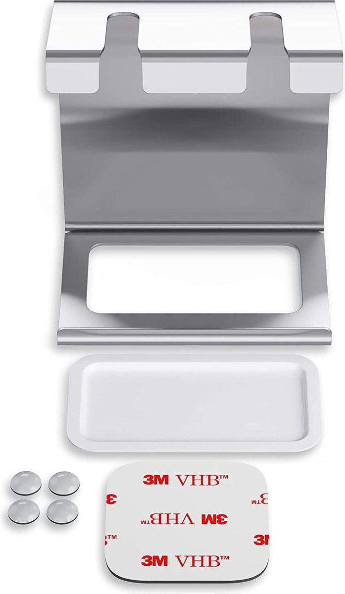 Support De Brosse à Dents En Acier Inoxydable - Porte-Brosse Avec Bac - Sans Percer - Compatible Oral-B, Philips, Etc.