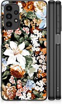 Bloemen Hoesje geschikt voor Samsung Galaxy A13 4G Dark Flowers