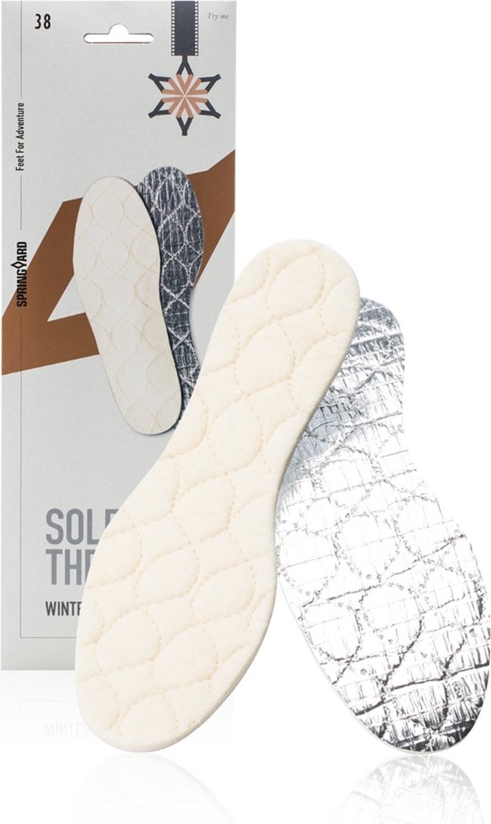 Springyard Winter - inlegzolen wol - zacht en warm - maat 46 - 1 paar