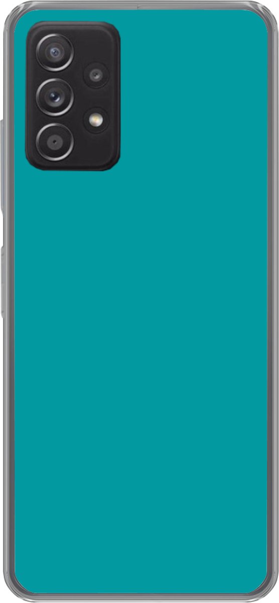 Telefoonhoesje Geschikt voor Samsung Galaxy A33 5G hoesje - Blauw - Effen kleur - Siliconen Telefoonhoesje Telefoonhoesje