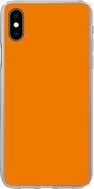 Geschikt voor iPhone Xs Max hoesje - Oranje - Seizoenen - Herfst - Kleur - Siliconen Telefoonhoesje