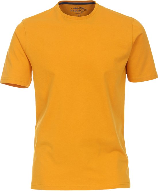 Redmond regular fit T-shirt - korte mouw O-hals - geel - Maat: 4XL