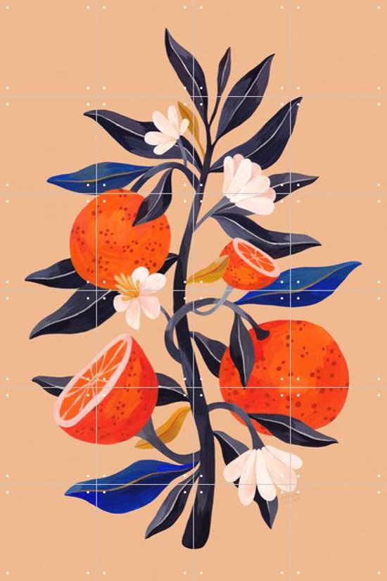 IXXI Orange - Décoration murale - Fleurs et Plantes - 120 x 80 cm