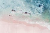IXXI Aerial Ocean Pink Sand - Wanddecoratie - Fotografie - 120 x 80 cm