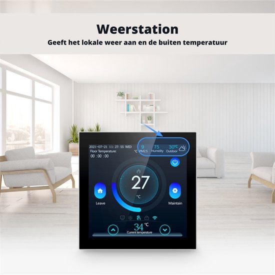 DEWENWILS Zigbee Thermostaat, slimme radiatorthermostaat, programmeerbare verwarmingsthermostaat met app-functie, compatibel met Alexa en Google Assistant, thermostaat vereist Tuya Zigbee 3.0
