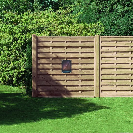 WallClassics - Poster de jardin - Ciel étoilé au bord de la mer - 30x40 cm Photo sur Poster de jardin (décoration murale pour l'extérieur et l'intérieur)