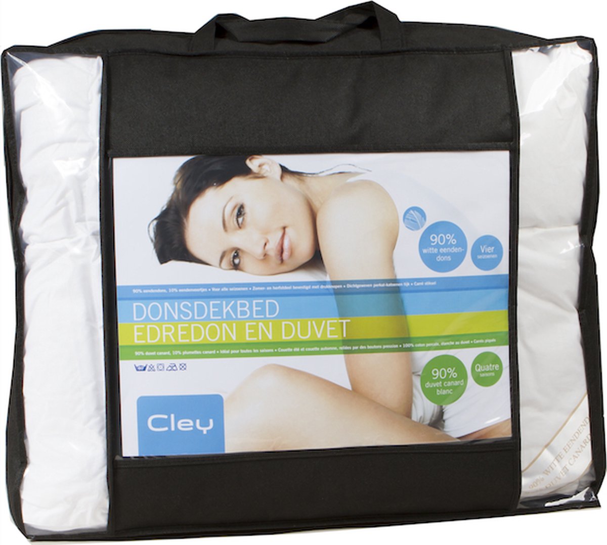 Cley 90 % eendendons dekbed 4 seizoenen- 140/220