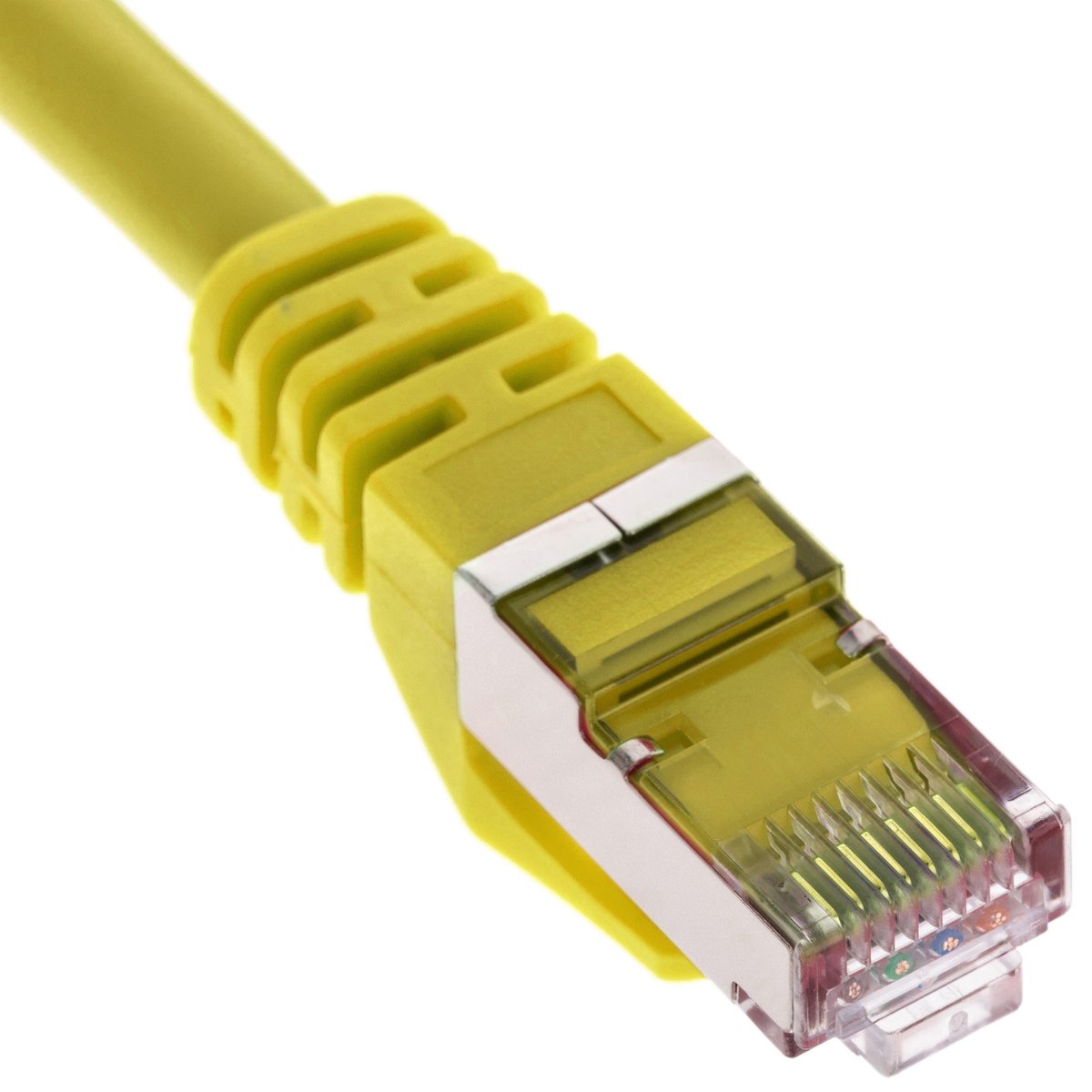 BeMatik - Ethernet netwerkkabel LAN FTP RJ45 Cat.6a geel 5m