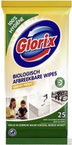 Glorix Lemon Fresh - Biodégradable - Set de 2 - Lingettes Hygiéniques - Nettoyage - Lingettes Nettoyantes