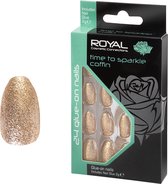 Royal 24 Coffin Glue-on Nails - Time To Sparkle