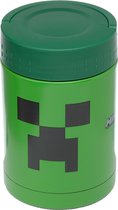 Minecraft Creeper - Duurzame RVS Thermos Lunch Heet & Koud Lunchpot 500 ml