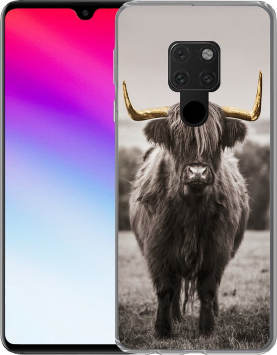 Coque Huawei P40 Lite - Highlander écossais - Or - Cornes - Coque de téléphone en Siliconen
