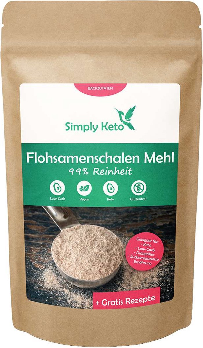 Simply Keto psyllium zaadschil vezel husk poeder 99% 500g