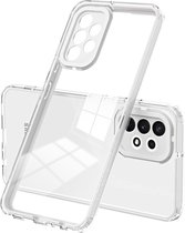 Hoesje Schokbestendig Back Cover Transparant/Wit Geschikt voor Samsung Galaxy A23