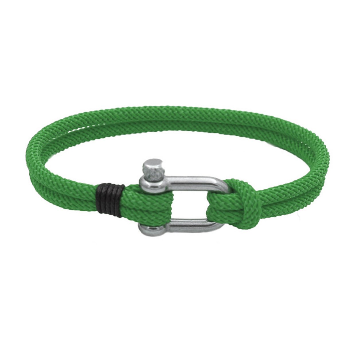 Kungu Groen & Zilver rope armband voor heren en dames - Outdoor Milano line - Cadeau - Geschenk - Voor Man - Vrouw - Armbandje - Jewellery