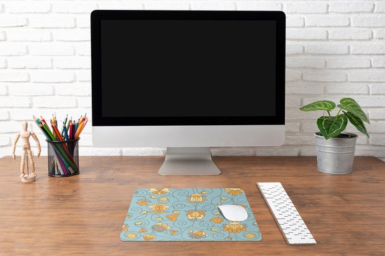 Bureau onderlegger 40x30 cm - Muismat Patronen - Vintage - Bloemen - Bureaulegger xl - Desk mat beschermer - Computer muismatten