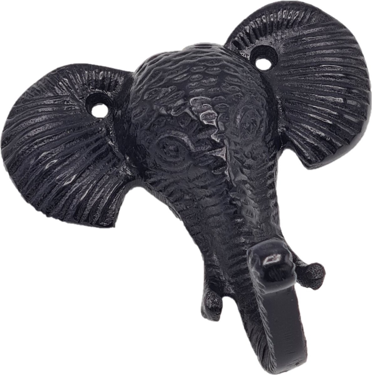 Deco4yourhome® - Kapstok - Olifant - Elephant - Zwart - Black - 3D