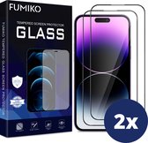 FUMIKO Screenprotector iPhone 14 Pro Max - Screen Protector Beschermglas - 2 Stuks